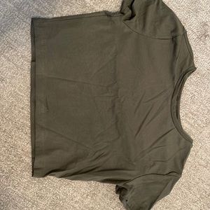 Wild Fable cropped t-shirt- army green